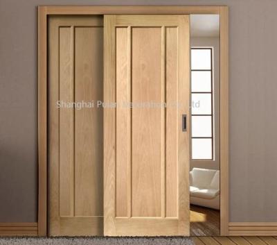 China Interior Oak Wooden Sliding Doors Painted Surface Maximum Height 2350mm Large Size for sale