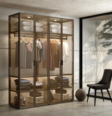 China Brown Glass Display Wardrobe Customized OEM Customized Moisture Proof for sale