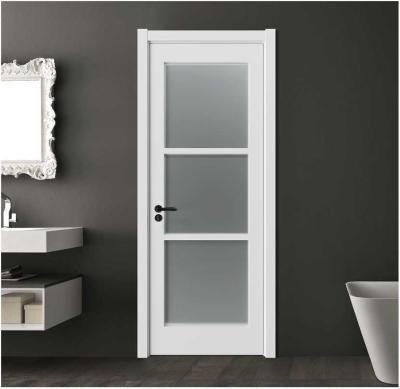 China Secure Frosted Glass Interior Door 40mm Total Thickness 1100mm Max Width for sale