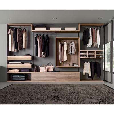 China New Metal Plate Wardrobe Step-in Cloakroom E0 Class Environmental Wardrobe for sale