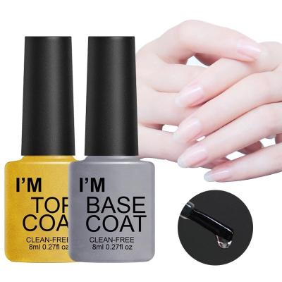 China Easy Apply No Nail Art Tips Nail Polish Top Coat Cloth Base Coat Primer Nail Polish UV Gel for sale