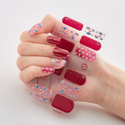 China Easy Apply Gel Nail Sticker DIY Professional Press On Nails Wraps Nail Art Stickers for sale