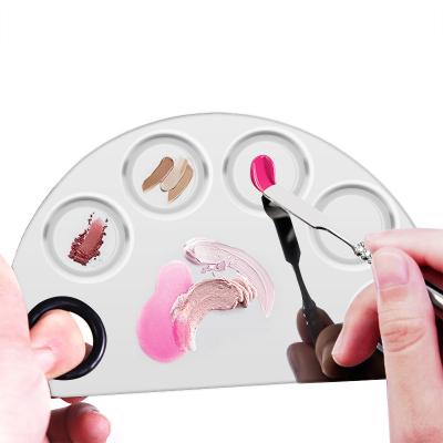 China Easy Apply Stainless Steel 6 Hole Makeup Palette Nail Art Polish Palette for sale