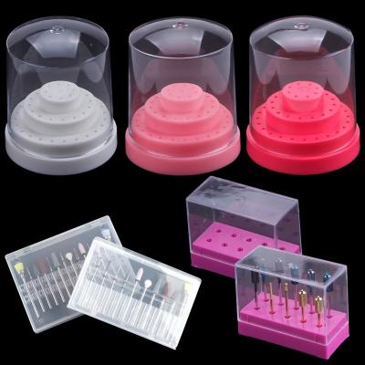 China Easy Apply 5 Colors 48 Holes Nail Empty Drill Bit Holder Storage Box Nail Rack for sale