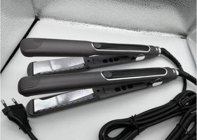 China Temperature Adjustable 1.2 Inch Nano Silver Titanium Hair Straightener for sale