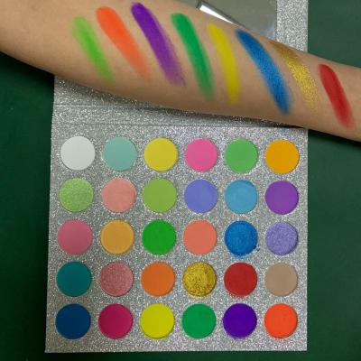 China 30 Color Waterproof Organic Pastel Eyeshadow Palette For Spring Cosmetics Round Eyeshadow DIY Private Label for sale