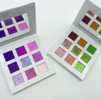 China Waterproof High Pigment 9 Colors Adjust Long Lasting Eyeshadow Palette Private Label for sale