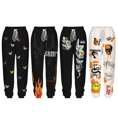 China Anti-Wrinkle Casual Loose Track Pants High Waist Women Sweatpants Streetwear Joggers Printing Loose Butterfly Sweatpants for sale