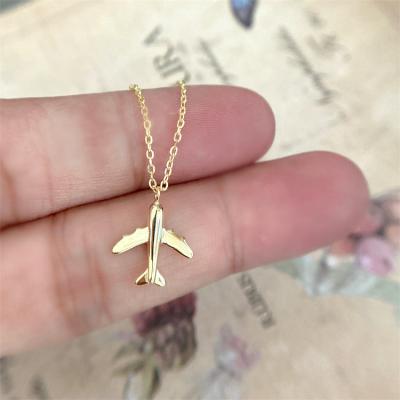 China FASHIONABLE Style Cute Silver Qicai Pendant Necklace Airplane Shape Charm 925 Silver Necklace for sale