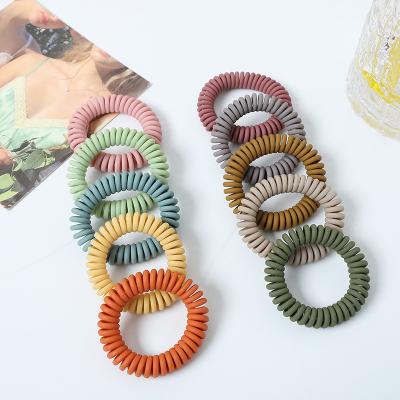 China Comfortable Soft Matte Color Elastic Rubber Head Rope Phone Rope Hair Tie Hair Accessories Hair Bands for sale