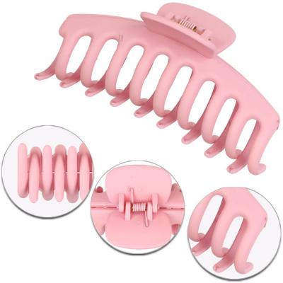 China Wholesale Korean Style Hair Clips Anti-allergy Plastic Non-slip Clamp Accessories Hair Claw Clips For Women Thin Hair for sale