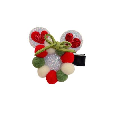 China Custom Soft Comfortable Wholesale 40 Styles Women Party Use Hair Clips Antlers Girls Deer Ears Clip Christmas Santa Snowman 3D for sale