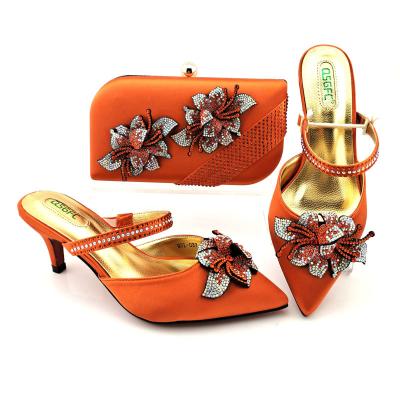 China 2021 newest disposable african wedding and party shoes with bag to match for sale