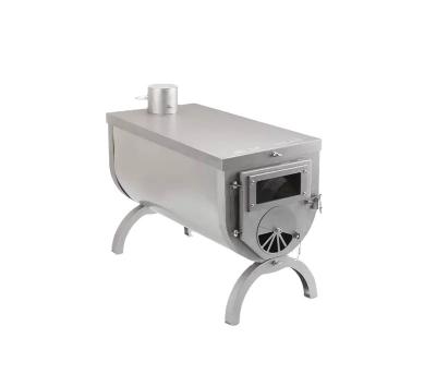 China Wholesales Outdoor Tent Wood Titanium Stove With 3 Meters Chimney Lightweight Folding Portable Stove Tent Stainless Steel Chimney Wood for sale