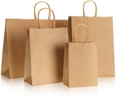 China Disposable Wholesale Custom High End Thickening Gift Closer Kraft Paper Bag With Twisted Handle for sale