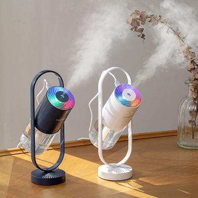 China Portable Desktop USB Night Light Projector Air Humidifier Mini Humidifier Cool Mist Maker Free Rotation Projection/360 LED for sale