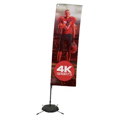 China Rectangle Knife Tear Beach Feather Flag Printing Banner Waterproof Advertising Beach Flag for sale