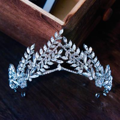 China Bridal Hair Accessories Tiara Queen Head Jewelry Girl Sell Tiara Rhinestone Hair Ballet Accessories Wholesale Shiny Zircon Wedding Bridal Crown for sale