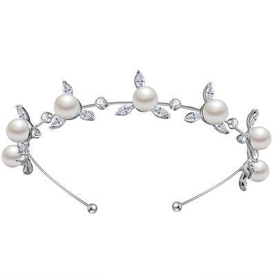 China Meiduo wholesale pearl headpiece hair accessories bridal pageant ladies hair decoration wedding crowns for women for sale