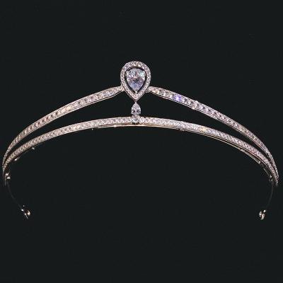 China Popular Zirconia Tiara For Women Pop Wedding Tiara Wedding Hair Accessories Meiduo Bridal Birthday Crown 3a for sale