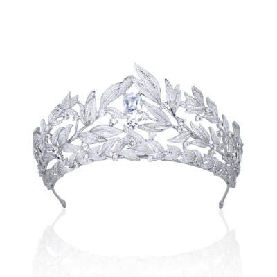 China Meiduo Trendy Wedding Bridal Crystal Princess Cubic Zircon Tiara Hair Jewelry Accessories Crown For Women for sale