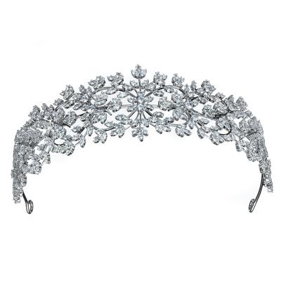 China New Fashionable Meiduo Wedding Crown Zircon Tiaras Crystal Hairband Pageant Crowns Accessories for sale