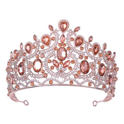 China Miss Universe Crown Tiara Headpiece Diamond Baroque Crown For Women European Tiara Meiduo Bride Tiaras And Bride Hair Accessories for sale