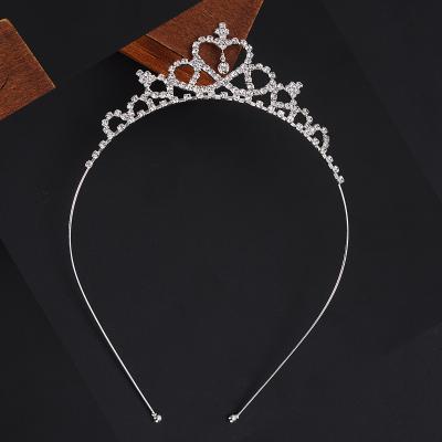 China Crystal Rhinestones Birthday Tiara Kids Crown Hair Band Princess Tiara Meiduo Wholesale Beautiful Children Party Hair Band for sale