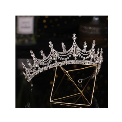 China Meiduo Rhinestone Miss Universe Luxury Crown Metal Wedding Hair Accessories Crystal Birthday Bridal Crowns for sale