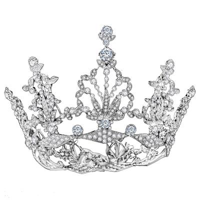 China Meiduo factory wholesale high quality crystal bridal wedding full round tiaras and crowns ladies hair decoration for sale