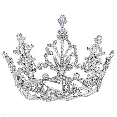 China Wholesale Hot Sale Crystal Tiara Bridal Full Round Crown High Quality Meiduo Factory Sale Ladies Hair Decoration for sale