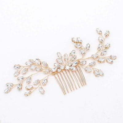 China Wedding Hair Accessorize Meiduo Wholesale Handmade Gold Bridal Accessories Wedding Hair Comb Jewelry for sale