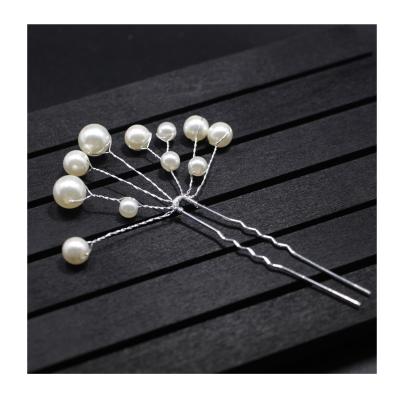 China Fashion Meiduo Wholesale Hair Clips For Women Bridal Pearl Wedding Jewelry Accessories U Shape Hair Pins for sale