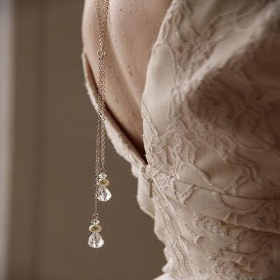 China Meiduo Female Jewelry Crystal Body Necklace Tassel Pendant Bridal Decoration For Women Fashion Simple Back Chain for sale