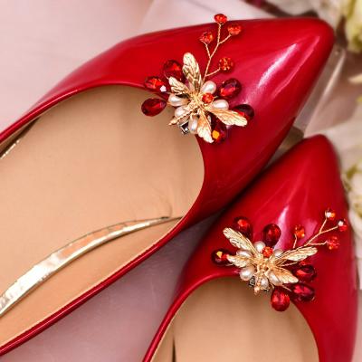 China Handmade Meiduo Jewelry Wedding Rhinestone Shoe Buckle Shoe Buckle For Lady Charm Accessories Bridal Shoe Clip for sale