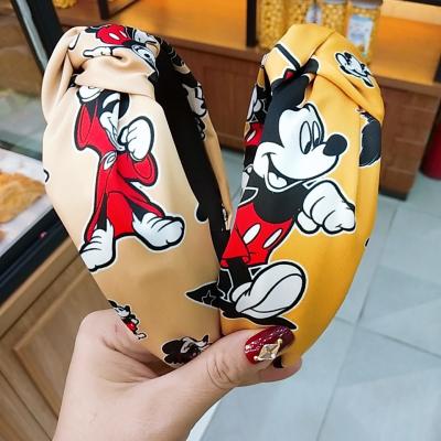 China Fashion Meiduo Fashion Cloth Knotted Mickey Headband Hair Accessories Women Cute Sweet Ladies for sale