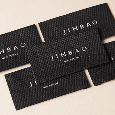 China Custom Private Design Woven Logo Label Clothing Classic Ribbon Viable Labels Woven Satin Neck Labels For Clothing for sale