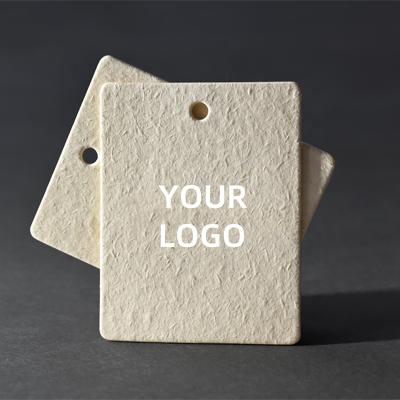 China Wholesale Custom Logo Recycled Vanilla Paper Hang Label Eco-friendly Material Sustainable Label For Clothing for sale