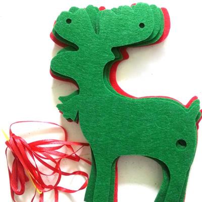 China Festival Decoration Selection Candy Cane Decorations Blue Foam Board Hangings Box Deer Christmas Decor for sale