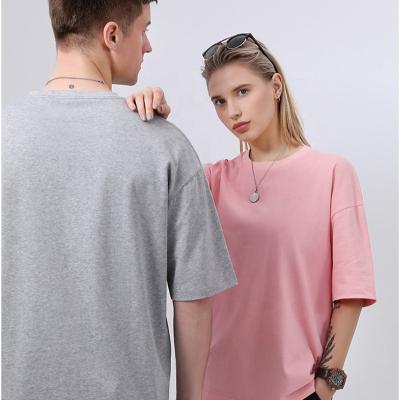 China High Quality Custom Embroidery Logo Round Neck Blank Anti-Wrinkle Tshirt In Stock 100% Cotton Blank T Shirt For Men&Women for sale