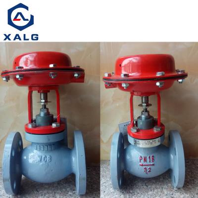 China General ASTM216-WCB Flanged Pneumatic Diaphragm Cut Out Valve PN16 DN32 For Water Steam And Oil Use for sale