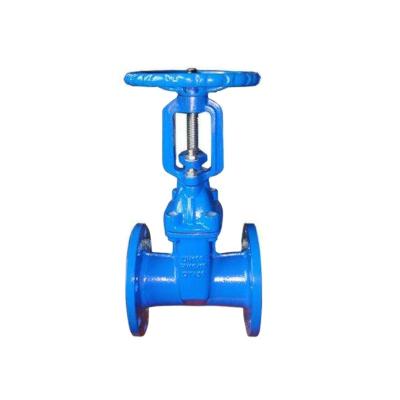 China General Ductile Iron Resilient Seated Rising Stem Flanged Water Gate Valve Manual Operated PN16 DN100 for sale