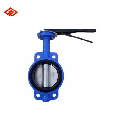 China D71X-16Q General Ductile Type Iron Manual Operation Wafer Butterfly Valve for sale