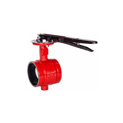 China General Grooved Centerline Water Butterfly Valve With EPDM Seat For Fire Fighting System Use for sale