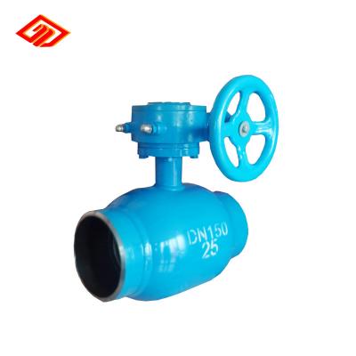 China Q361F-16C Oil and Gas General Hot Sale Worm Fully Welded Gear Driven Float Ball Valve for sale