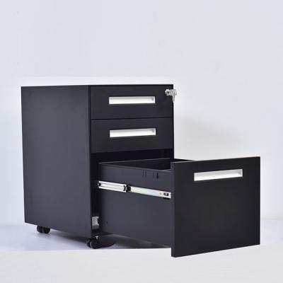 China YUANJU 3 Adjustable Drawers Movable Steel Office (Other) File Cabinet With Lock for sale