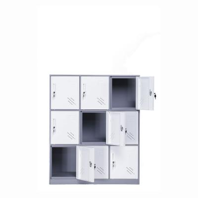 China (Other)YUANJU Adjustable Office 9 Door Locker With Lock Mini Cabinet Small Locker Office Furniture for sale