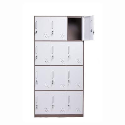 China YUANJU Adjustable Door 12 Door Modern Steel Locker (Other) With Lock Storage Cabinet Metal Locker for sale