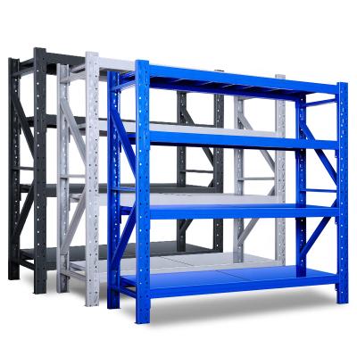 China YUANJU Good Quality Adjustable Metal Supermarket Heavy (Height) Shelves for Warehouse Storage Shelf Grocery Stacking Racks and Shelves for sale