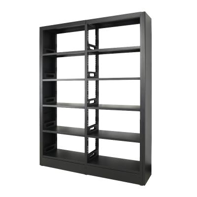 China YUANJU School Bookcase Reading Room Durable Steel Shelf News Design Metal Book Rack Furniture Modern College Shelves for sale